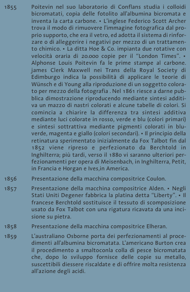 1855 	Poitevin nel suo laboratorio di Conflans studia i colloi